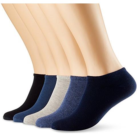 S24008 Calzini Alla Caviglia, Blu (denim Mel. 0033), 43-46 (pacco Da 10) Uomo - Foto 1