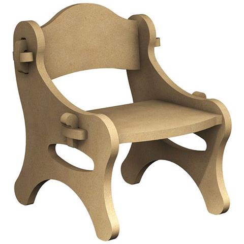 Sedia A Dondolo Per Bambini In Legno Mdf Da Decorare - Foto 1