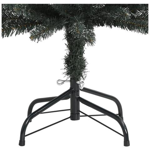 Albero Di Natale Artificiale Sottile Con Base Verde 210 Cm Pvc - Foto 2