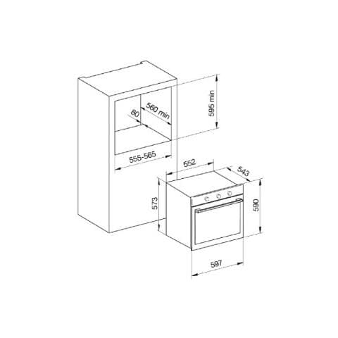 Forno Elettrico da Incasso GFR62IX-S3 Capacità 64 L Multifunzione Ventilato Potenza 2658 W Colore Inox - Foto 4