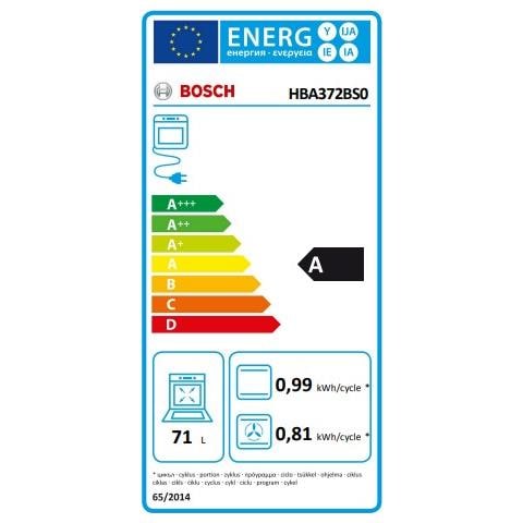 Forno Elettrico da Incasso Serie 4 HBA372BS0 Capacità 71 L Multifunzione Ventilato Potenza 3600 W Colore Acciaio - Foto 2