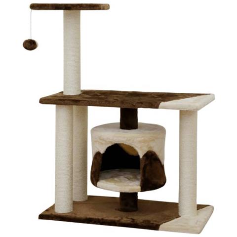 Palo Tiragraffi Per Gatti Jade Pro 96 Cm Marrone E Beige - Foto 1
