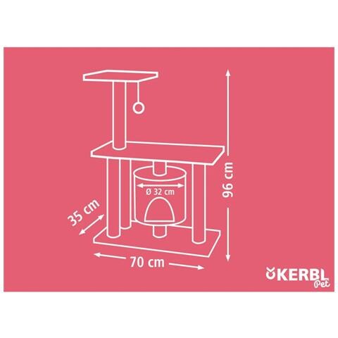 Palo Tiragraffi Per Gatti Jade Pro 96 Cm Marrone E Beige - Foto 5