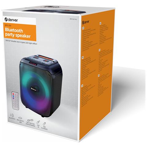 BPS-250 altoparlante portatile e per feste Altoparlante portatile stereo Nero 40 W - Foto 4
