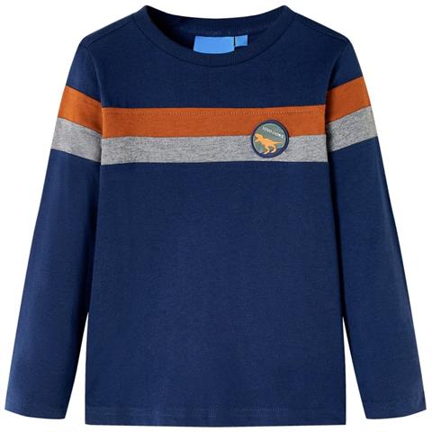 Maglietta Da Bambino A Maniche Lunghe Blu Marino 104 - Foto 1