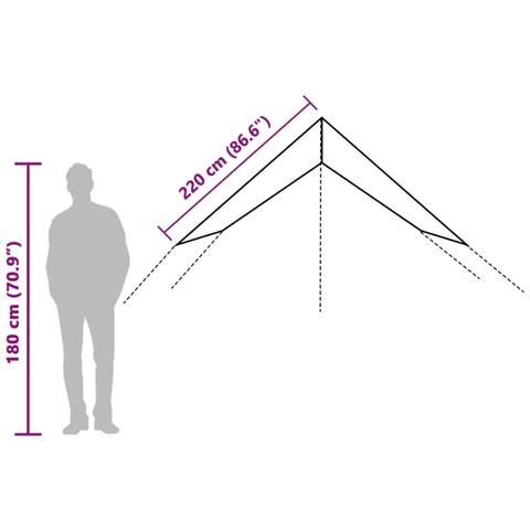 Telone da Campeggio Blu 420x440 cm Impermeabile - Foto 10