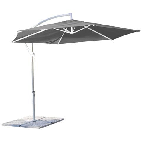 Ombrellone Da Giardino Ø3 Mt In Acciaio A Palo Laterale Norma - Grey - Foto 1