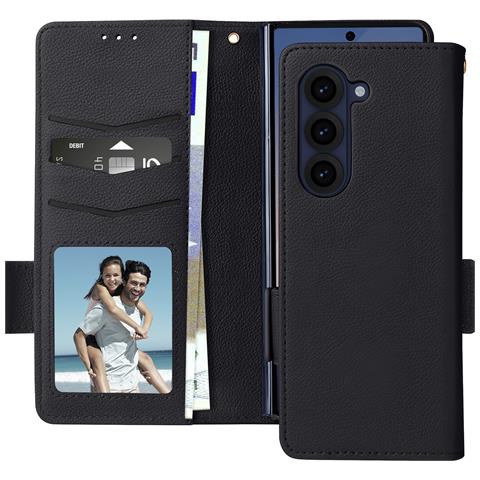Custodia Per Galaxy Z Fold6 Portafoglio Linguetta Magnetica Cinturino - Foto 1