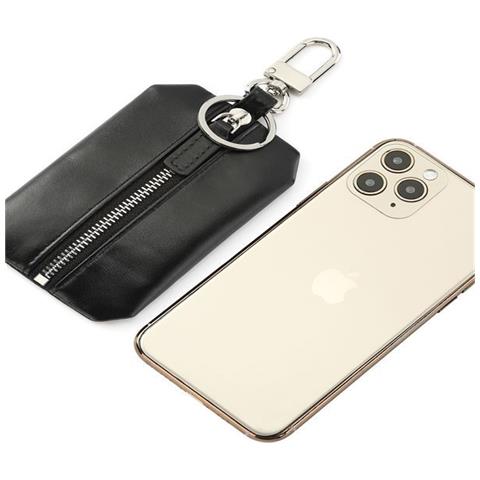 Porta Chiavi E Porta Monete Per Auto In Vera Pelle Black - Foto 5