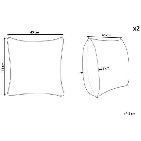 Set Di 2 Cuscini Marshmallow Velluto 45 X 45 Cm Rosso Verde Modello Natalizio - Foto 7