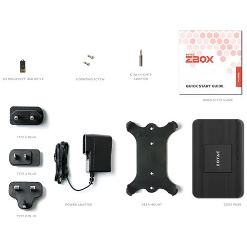 ZBOX PI336-W5C Intel® Celeron® N6211 4 GB LPDDR4-SDRAM 128 GB eMMC Windows 11 Pro Mini PC Nero - Foto 3