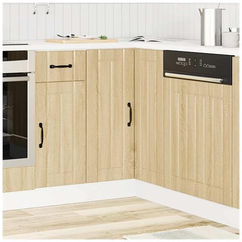 Mobile Base Ad Angolo Cucina Lucca Rovere Sonoma In Truciolato - Foto 3