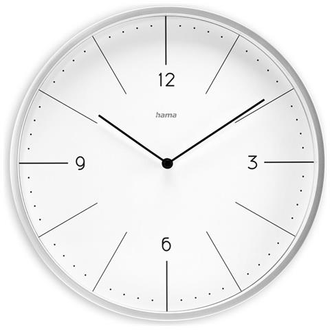 Hama Wanduhr Sardinien, Quarzuhr, Ohne Ticken, Analog,  30 Cm, Grau (00185884) - Foto 1