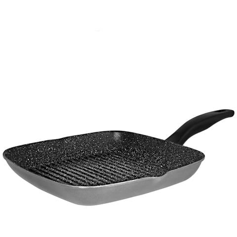 Bistecchiera Quadrata, Ghisa, Misura 28x28 Cm, 2 Beccucci, Rivestimento Antiaderente - Foto 1