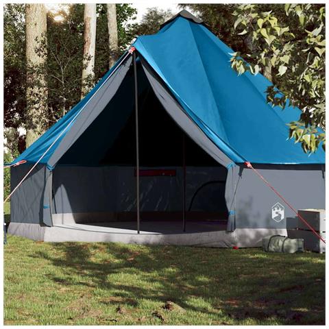 Tenda Familiare Tipi per 10 Persone Blu Impermeabile - Foto 1