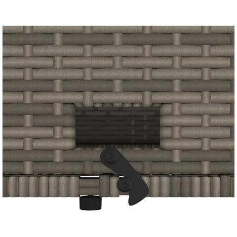 Divano Giardino con Cuscini 2 Posti Grigio in Polyrattan Acacia - Foto 9