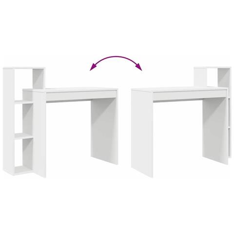 Scrivania per computer Bianca Legno ingegnerizzato Compatta - Foto 9