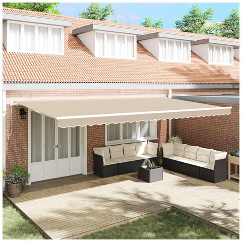 Tessuto di ricambio per tenda per telaio da 6x3.5 m Beige - Foto 2