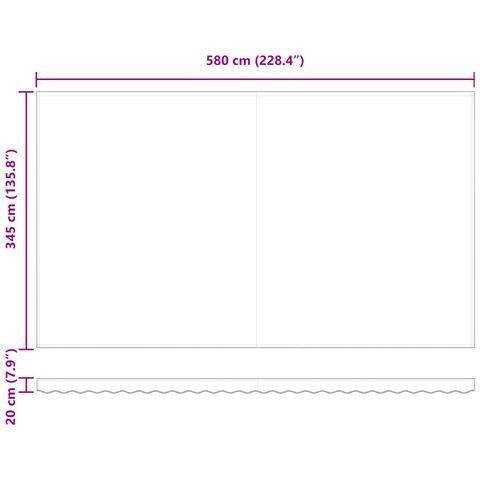 Tessuto di ricambio per tenda per telaio da 6x3.5 m Beige - Foto 8