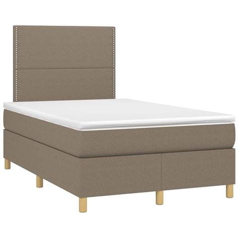 Giroletto a Molle con Materasso Tortora 120x190 cm in Tessuto - Foto 1