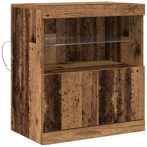 Mobile con luci a LED Legno Vecchio 60x37x67 cm - Foto 1