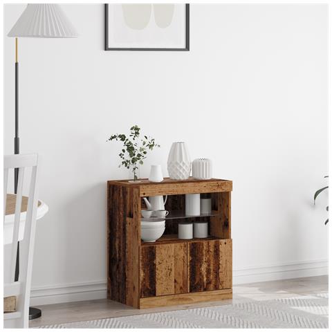 Mobile con luci a LED Legno Vecchio 60x37x67 cm - Foto 2