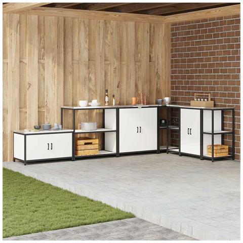 Mensola per il deposito in cucina Bianco Acciaio - Foto 2