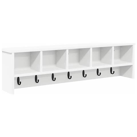 Appendiabiti a muro Bianco 100 x 16 x 26 cm Legno multistrato - Foto 1