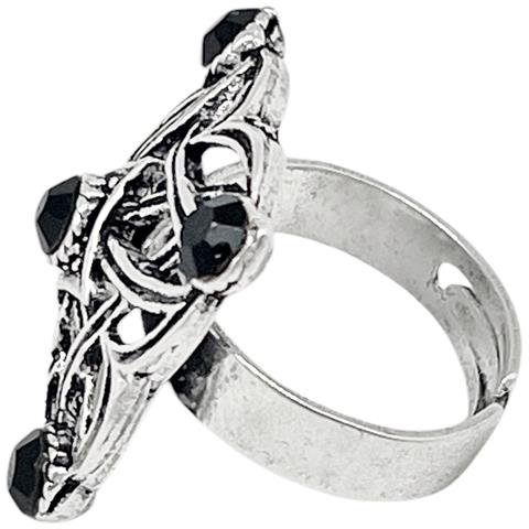 Anello Quadrato Intrecciato In Argento E Cristallo Da 10µm - Foto 6