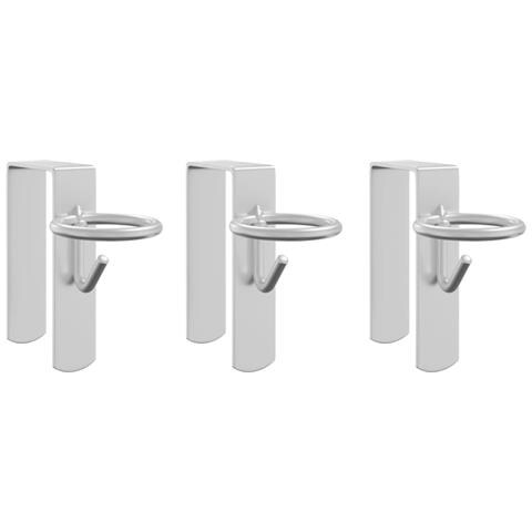 Ganci per Secchio Portatili 3 pz Argento in Acciaio - Foto 1