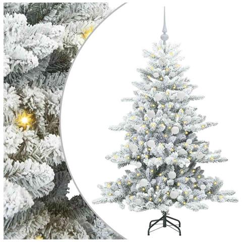Albero di Natale Artificiale con Rami Pieghevoli Bianco 150 cm - Foto 1