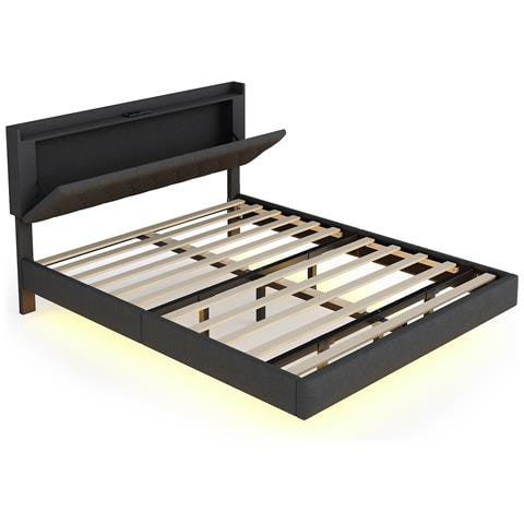 Letto Matrimoniale Con Led Integrati E Stoccaggio Extra - Foto 1