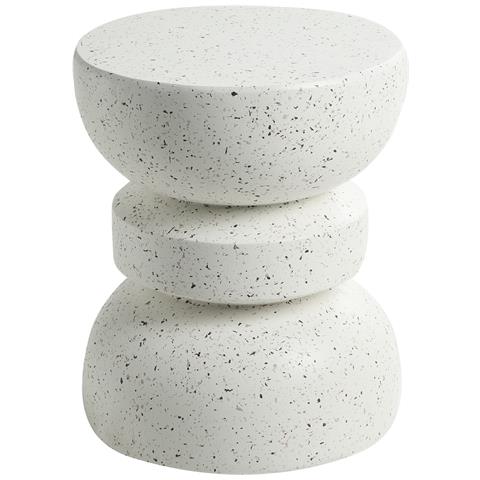 Tavolino Faliro 37 Cm 37 Cm Effetto Terrazzo Terrazzo Bianco - Foto 2