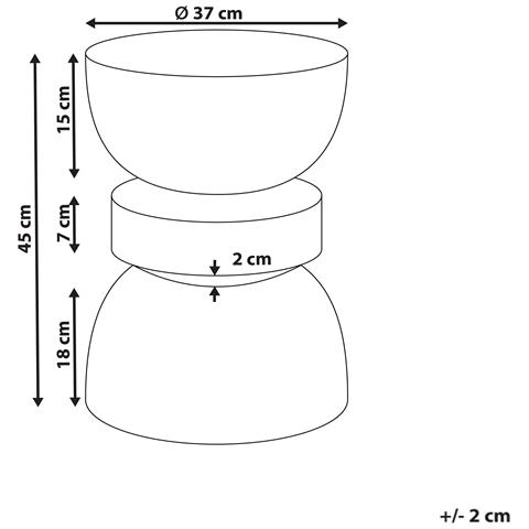 Tavolino Faliro 37 Cm 37 Cm Effetto Terrazzo Terrazzo Bianco - Foto 6