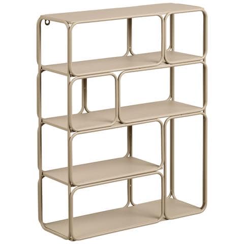Mensola Da Parete Lanciano In Metallo Beige 48×18×64 Cm - Foto 1