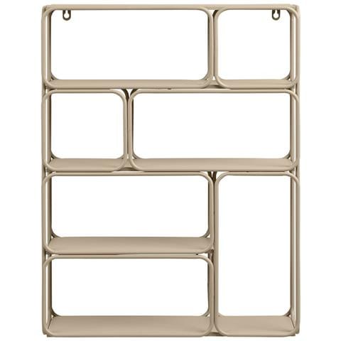 Mensola Da Parete Lanciano In Metallo Beige 48×18×64 Cm - Foto 2