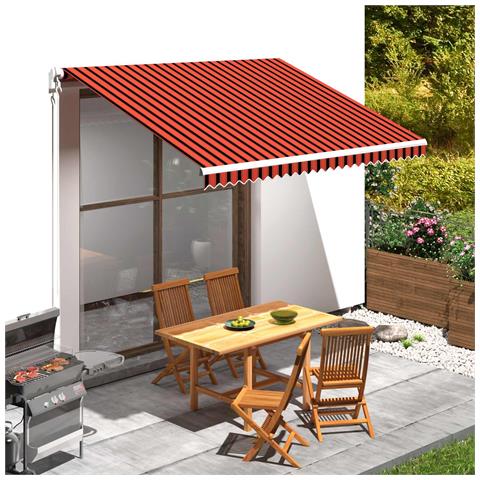 Telo di ricambio per tenda da sole Arancione e Marrone - Foto 2