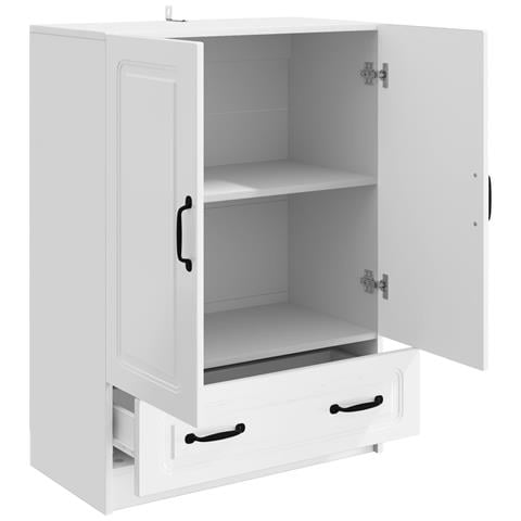 Credenza Bianco Lucido 66 x 34,5 x 92 cm Legno ingegnerizzato - Foto 2