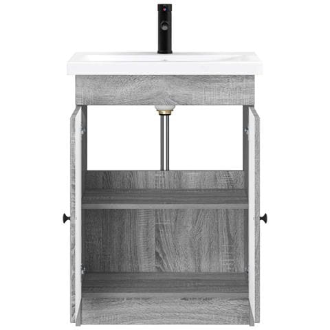 Set di mobili per il bagno Sonoma grigio 78,5 x 37,5 x 81 cm - Foto 2