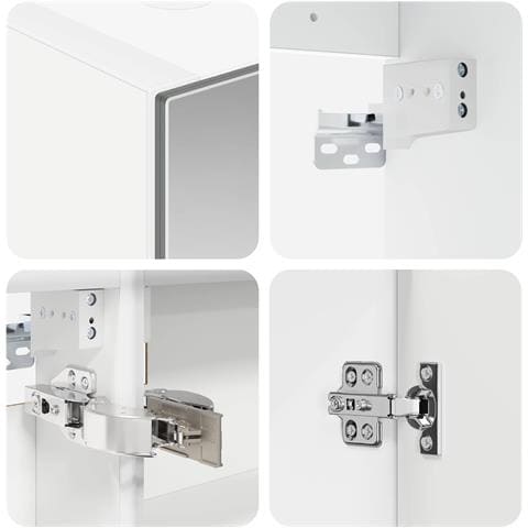 Set di Armadi da Bagno 5 pcs Bianco Legno ingegnerizzato - Foto 9