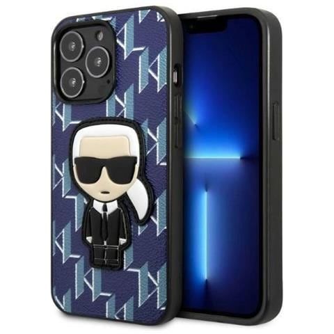Karl Lagerfeld Klhcp13xpmnikbl Iphone 13 Pro Max 6,7 Custodia Blu /blu Monogram Ikonik Patch - Foto 1