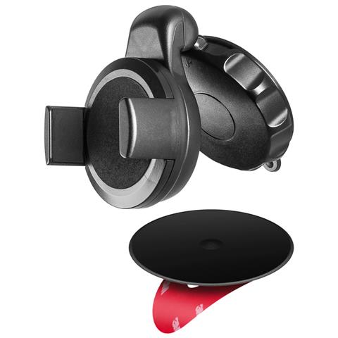 I-SMART-VENT3 - Supporto da Auto per Smartphone / Tablet con Ventosa Nero - Foto 1