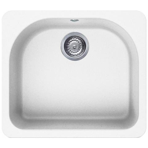 Lavello Fox 180 Granitek 60x52 cm cm 1 vasca Colore Bianco 68 - Foto 1