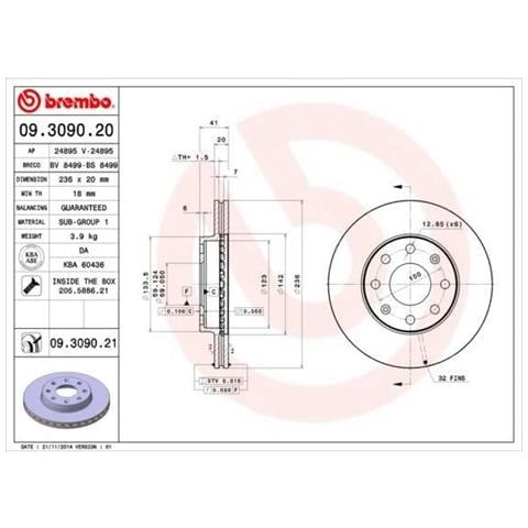 2 Disco Freno 09.3090.20 - Foto 1