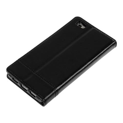 Wallet Folio Case, Cover A Libro - Huawei P8 Lite - Nero - Foto 2
