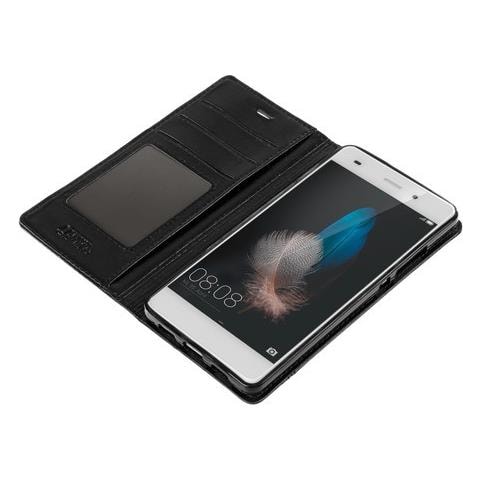 Wallet Folio Case, Cover A Libro - Huawei P8 Lite - Nero - Foto 3