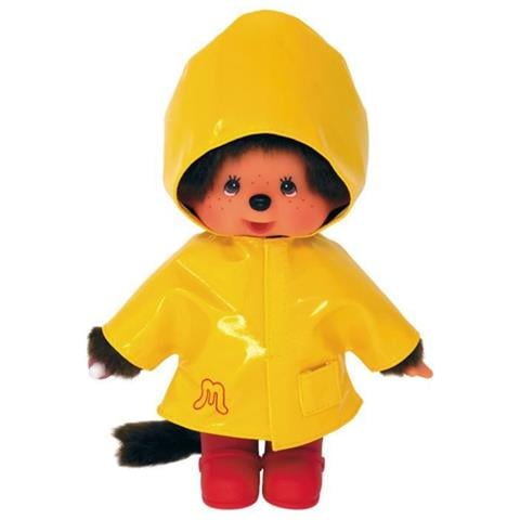 Bandai Monchhichi - Iconico Impermeabile 20 Cm - Giallo - Foto 1