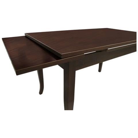 Tavolo Estensibile, Color Noce, Cm 160x85x79.50, Con 2 Allunghe Da 40 Cm - Foto 2