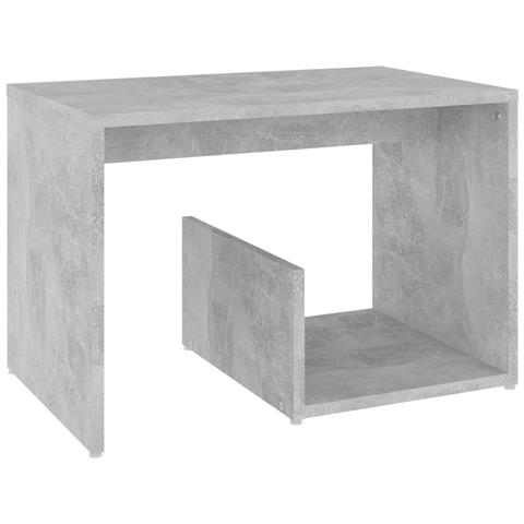 Tavolino Grigio Cemento 59x36x38 cm in Legno Multistrato - Foto 2