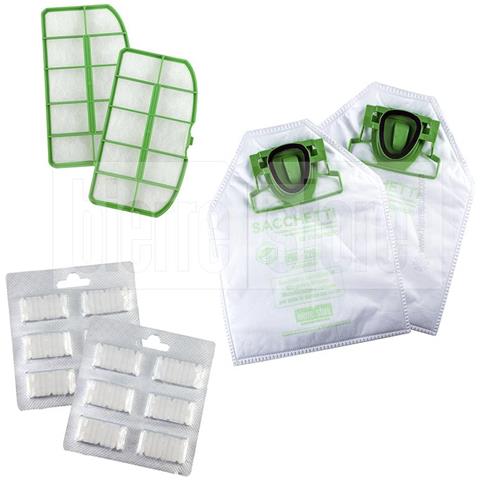 Sacchetti Folletto Vk 200 Vk 220s 12 Sacchetti, Filtri, Profumi E Sottospazzola Vk200-220s Compatibili - Foto 3